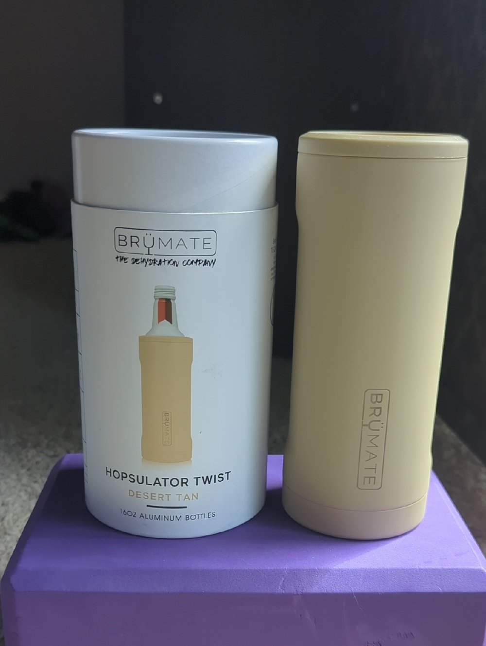 BrüMate Hopsulator Twist Insulated Can Cooler - Desert Tan